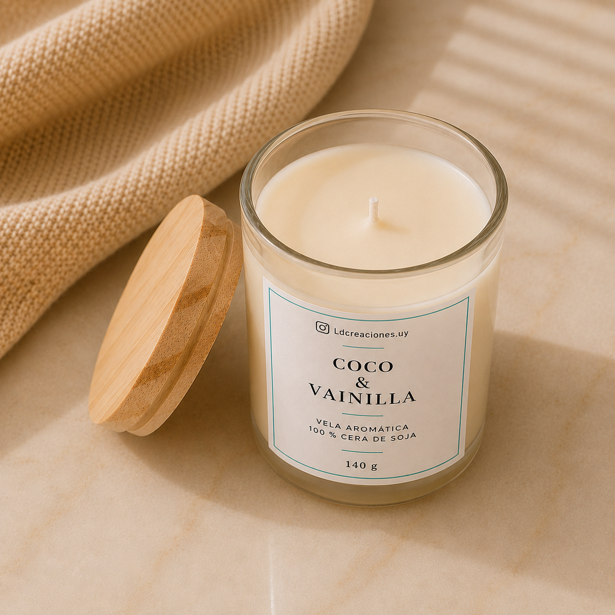 Vela aromática Coco y Vainilla de 140 gramos
